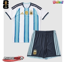 Argentyna Koszulka Podstawowa dzieci MŚ 2026 Krótki Rękaw (+ krótkie spodenki)